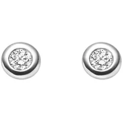 Paar Ohrhänger ADELIA ́S, silber, Ohrringe, Damen, Damen, 0,1 ct VVS = sehr sehr kleine Einschlüsse, Weißgold 585, mit Diamant / Brillant für Damen