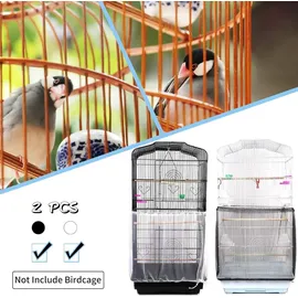 luxuskollektion Vogelkäfig Abdeckung 2er Set 78,7 x 0 x 0 cm schwarz, weiß
