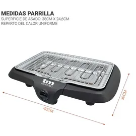 TM Electron Tragbarer Elektrogrill Tmpgr010 - Black - One Size