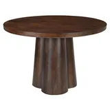 Livingfurn - Esstisch Brix Clubs 130cm - Mangoholz - Dunkelbraun