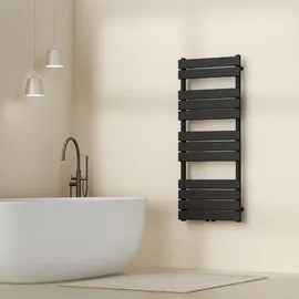 neu.haus Handtuchheizkörper Voss 1200 x 500 mm 615 W schwarz Mittelventil