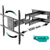 ONKRON TV Wandhalterung Langer Arm für 42-110 Zoll TV bis zu 100 kg, TV Wandhalterung schwenkbar neigbar & drehbar max 800x600 VESA Wandhalterung Fernseher Schwenkarm TV Halterung Wand Schwarz M8L