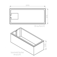 Ottofond Wannenträger Costa 1370 x 670 mm