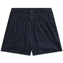 Jp1880 Boxershorts kariert blau / schwarz 7XL 2er Pack