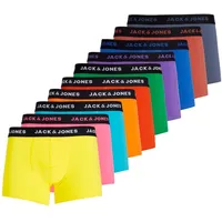 JACK & JONES Boxershorts JACK & JONES "JACDAVID SOLID TRUNKS 10 PACK" Gr. S, blau (scuba blau) Herren Unterhosen