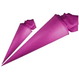 Ludwig Bähr URSUS Schultüten Bastel-Schultüte mit Filzmanschette, eosin, Höhe: 35 cm, Durchmesser: 11,5 cm