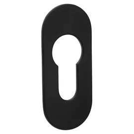 SOTech Kleberosette oval selbstklebend Edelstahl Schwarz