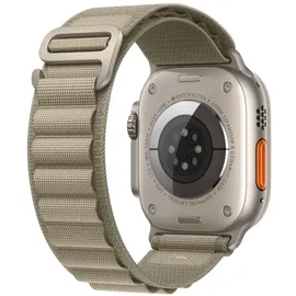 Apple Watch Ultra 2 GPS + Cellular 49 mm Titangehäuse natur, Alpine Loop olive L