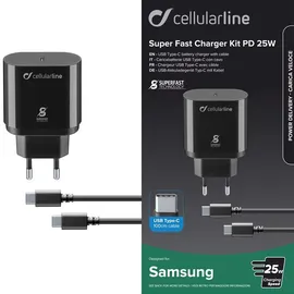 Cellular Line Cellularline Super Fast Charger Kit 25W - USB-C to USB-C - Samsung