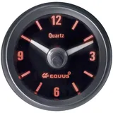 EQUUS 656789 Kfz Einbauinstrument Quarz-Uhr analog 4 LEDs Blau, Grün, Gelb, Rot 52mm