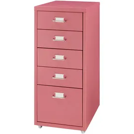 [en.casa] Kökar Schubladenschrank 69 x 28 x 41 cm Wassermelonenrot
