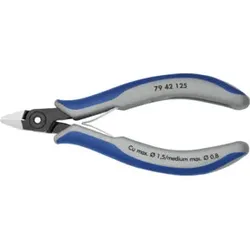 KNIPEX 79 42 125 Präzisions-Elektronik-Seitenschneider brüniert 125 mm