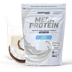 Mega Protein Kokos, Eiweißshake Proteinpulver mit Whey & Casein, 500 g 500g