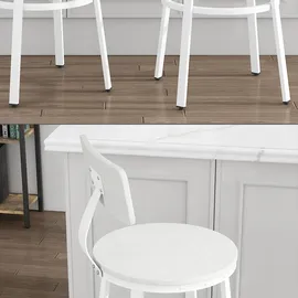 Vicco Barhocker Caracas Weiß 34 x 102 cm 2er Set