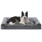 FURTIME Orthopädisches Hundebett Grosse Hunde Ergonomisches Hundebetten - 89x64 cm Hundebett Orthopädisch Waschbares Hundekissen mit Abnehmbarem Rutschfest Fütterung Schaumstoff Hundebett Orthopädisch