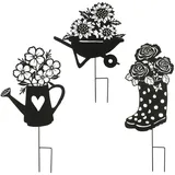 Mica decorations Gartenstecker Stiefel Schubkarren 81 cm Schwarz