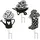 Mica decorations Gartenstecker Stiefel Schubkarren 81 cm Schwarz