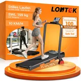 LONTEK Laufband für Zuhause klappbar, 3.0HP Laufband mit Steigung für Zuhause 15%, kompaktes Walking Pad mit Steigung max. Belastung 159 kg, Fernbedienung und LED-Anzeige