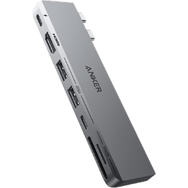 Anker 547 USB-C Hub, (7-in-2) für MacBook, in Grau)