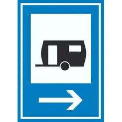 HB-Druck Wohnwagen rechts Schild A4 (210x297mm)