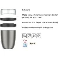 Mepal Lunchpot Thermo Ellipse 2tlg. Edelstahl Schwarz