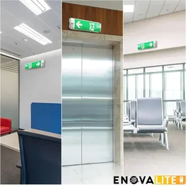 enovalite LED-Fluchtwegleuchte Akku IP65 inkl. Notstromeinheit