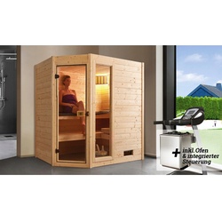 WEKA Massivholzsauna »VALIDA«, BxHxT: 189 cm x 203,5 cm x 139 cm - braun