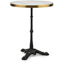 Blumfeldt Patras Lux Bistro-Tisch mit Dreifuß Marmortisch Ø: 57,5 cm Höhe: 72 cm Schwarz Ø Weißer Marmor