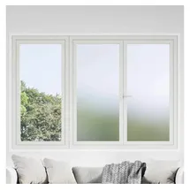vidaXL Selbstklebende Fensterfolie Frostiges Grau 90 x 1000 cm PVC