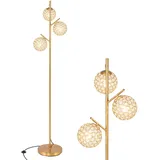 Stehlampe 3-flammige Stehleuchte Leselampe mit Fußschalter Standleuchte 169cm