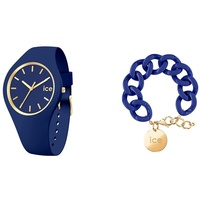 Ice - Jewellery - Chain Bracelet - Lazuli Blue - Gold + Ice Glam Brushed - Lazuli Blue - Medium - 3H