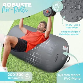 Kesser KESSER® Aufblasbare Air Roll Airtrack, Gymnastik-Rolle inkl. Tragetasche | elektr. Luftpumpe Barrel Gymnastik Tumbling Yoga Gymnastik Rolle Gymnastikmatte, Fitnessrolle