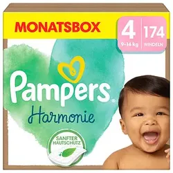 Pampers® Windeln HarmonieTM Größe Gr.4 (9-14 kg) für Babys und Kleinkinder (4-18 Monate), 174 St.