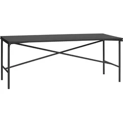 Hübsch Gartentisch 191 cm schwarz eisern