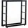 TPFLiving Kaminholzständer Kerry-II Metall 25 x 100 x 100 cm Schwarz
