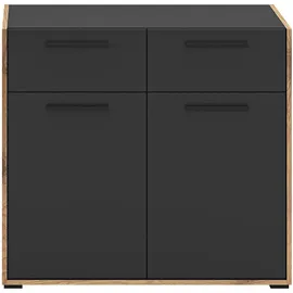 Home Affaire Highboard 95 x 86 x 37 cm basalt grau / Nox Oak nachbildung