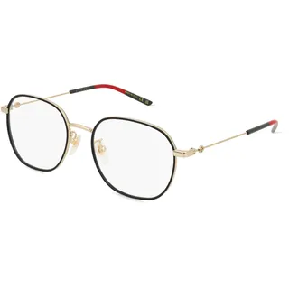 Gucci GG 1198OA Unisex-Brille inkl. Gläser Vollrand Quadratisch Metall-Gestell 53/19/145, schwarz