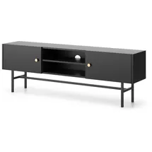 Selsey Divenos TV-Lowboard 155 cm Schwarz Metall/Spanplatte/Holzwerkstoff