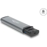 DeLock USB 5 Gbps Kartenleser mit SD und Micro Slot Aufbewahrungsfächern für
