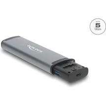 DeLock USB 5 Gbps Kartenleser mit SD und Micro Slot Aufbewahrungsfächern für