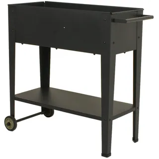 Garden Pleasure Metall Hochbeet 82 x 43 x 43 cm Schwarz