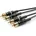 2x Cinch-Stecker 3 5mm Klinken-Stecker 1 5m