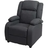 Mendler Fernsehsessel Lincoln, Relaxsessel Liege Sessel, Stoff/Textil ~ dunkelgrau