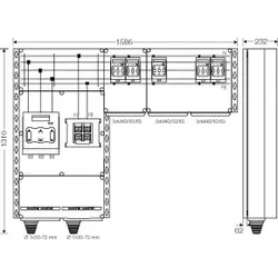 Hensel 20001586 PV-Wechselrichter-Sammler, 350kVA, 3-phasige Wechselrichter Mi PV 7357