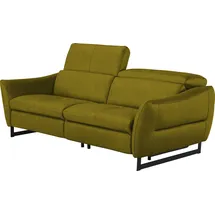 Egoitaliano "Dafne, elegantes Designsofa mit hohem Sitzkomfort", wahlw. mit elektrischer Relaxfunktion, Kopfteile manuell verstellbar grün