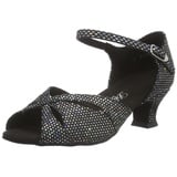 Damen Latein Schwarz-Silber 40 EU 6 5 UK