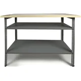 Ondis24 Werkbank Metall 120 x 85 x 60 cm grau