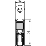 ATHMER Türdichtung Doppeldicht M-12/35 1-393 2-s.L.958mm Alu.silberf.HLT
