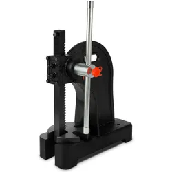 EBERTH Drehdornpresse 2T Presskraft, Werkstückhöhe 190mm, Ausladung 120mm, 4-fach verstellbare Grundplatte, Handhebelpresse