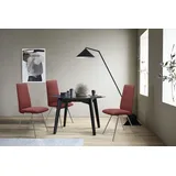 Polsterstuhl STRESSLESS "Laurel", rot (cherry paloma, schwarz matt), B:57cm H:105cm T:60cm, Leder PALOMA: PALOMA ist ein durchgefärbtes Semianilin-Möbelleder mit natürlicher Narbung., Stühle, Polsterstuhl, High Back, Größe M, mit Beinen aus Stahl in Schwarz matt